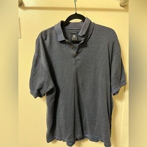 Pebble Beach Navy Textured Polo